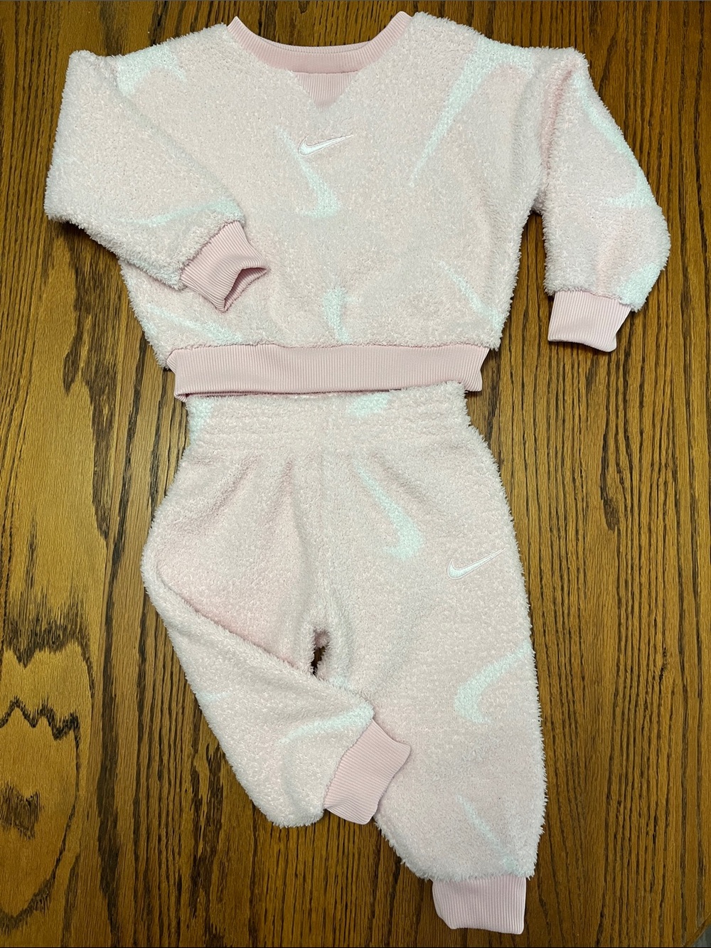 Nike Light Pink Plush Girls Two-Piece set